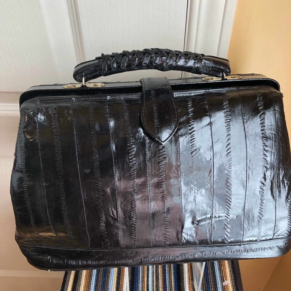 Vintage Genuine EEL skin satchel DOCTOR bag